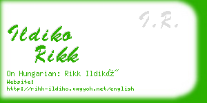 ildiko rikk business card